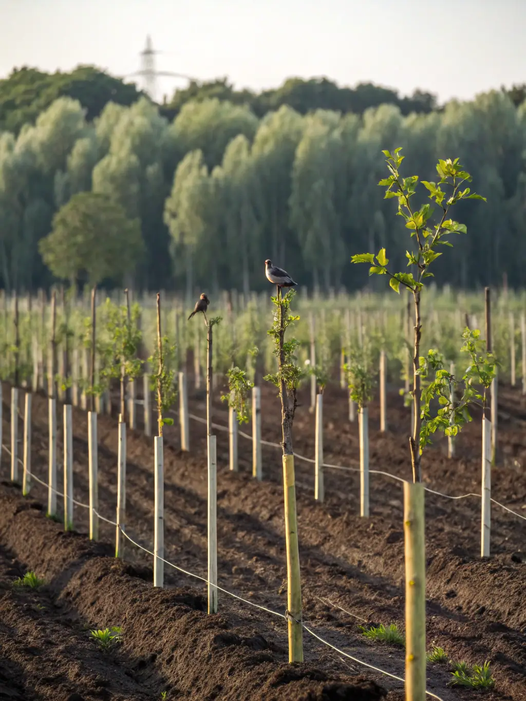 An image showcasing the careful management of wildlife habitats within the Bois de Lorge, highlighting the organization's commitment to preserving local fauna.
